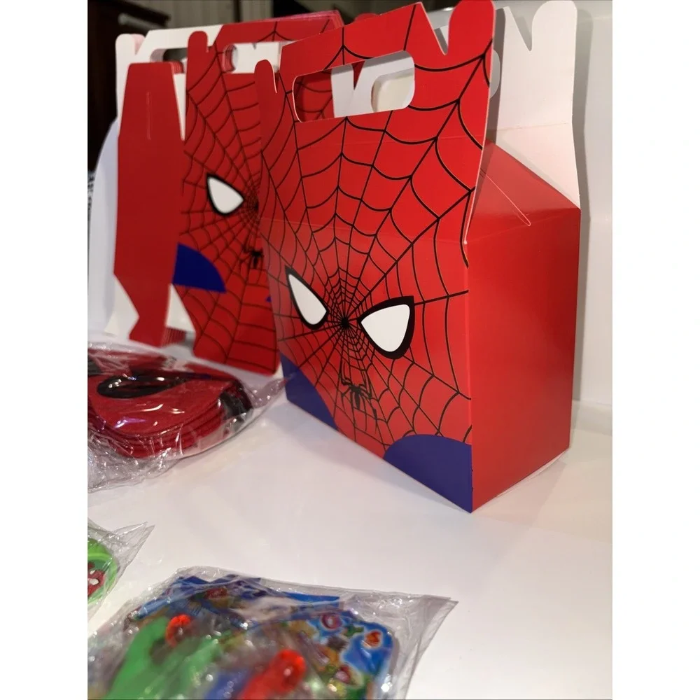 Spiderman Themed Party Gift Boxes Set of 10